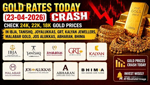 Gold Rates Today (23-04-2026) Crash: Check 24K, 22K, 18K Gold Prices In IBJA, Tanishq, Joyalukkas, GRT, Kalyan