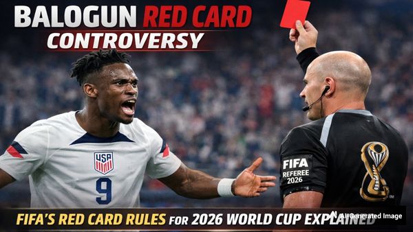 Balogun Red Card Controversy: FIFA's Red Card Rules For 2026 World Cup Explained