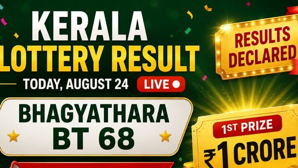 Kerala Lottery Results Today, August 24 LIVE: Bhagyathara BT 68 Results DECLARED