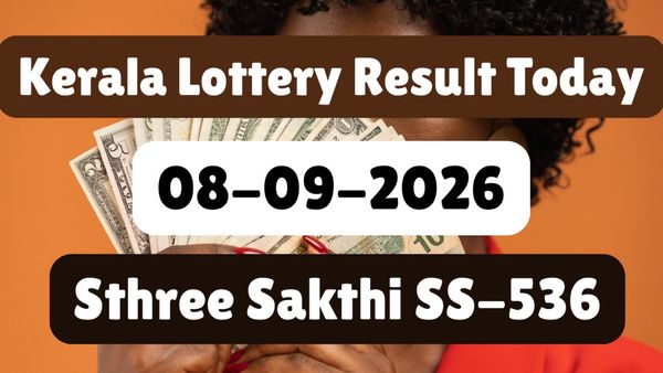 Sthree Sakthi SS-536 Results LIVE (08-09-2026): Kerala Lottery Result Today Announced