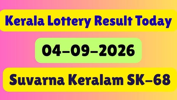 Suvarna Keralam SK-68 LIVE Result (04-09-2026): Kerala Lottery Result Today OUT; Check Winners List