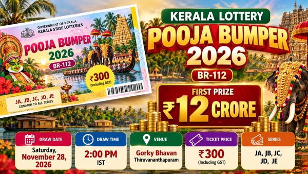 Kerala Lottery Pooja Bumper 2026: Check BR-112 Draw Date, First Prize Amount, Ticket Price And More
