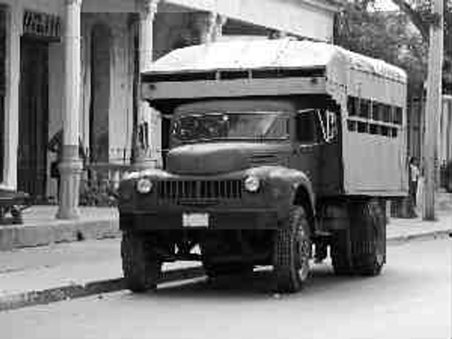 Truck black and white