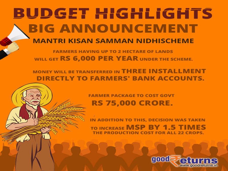 Interim Budget 2019-20 Live Updates:Framers to get Rs.6000 Per Year