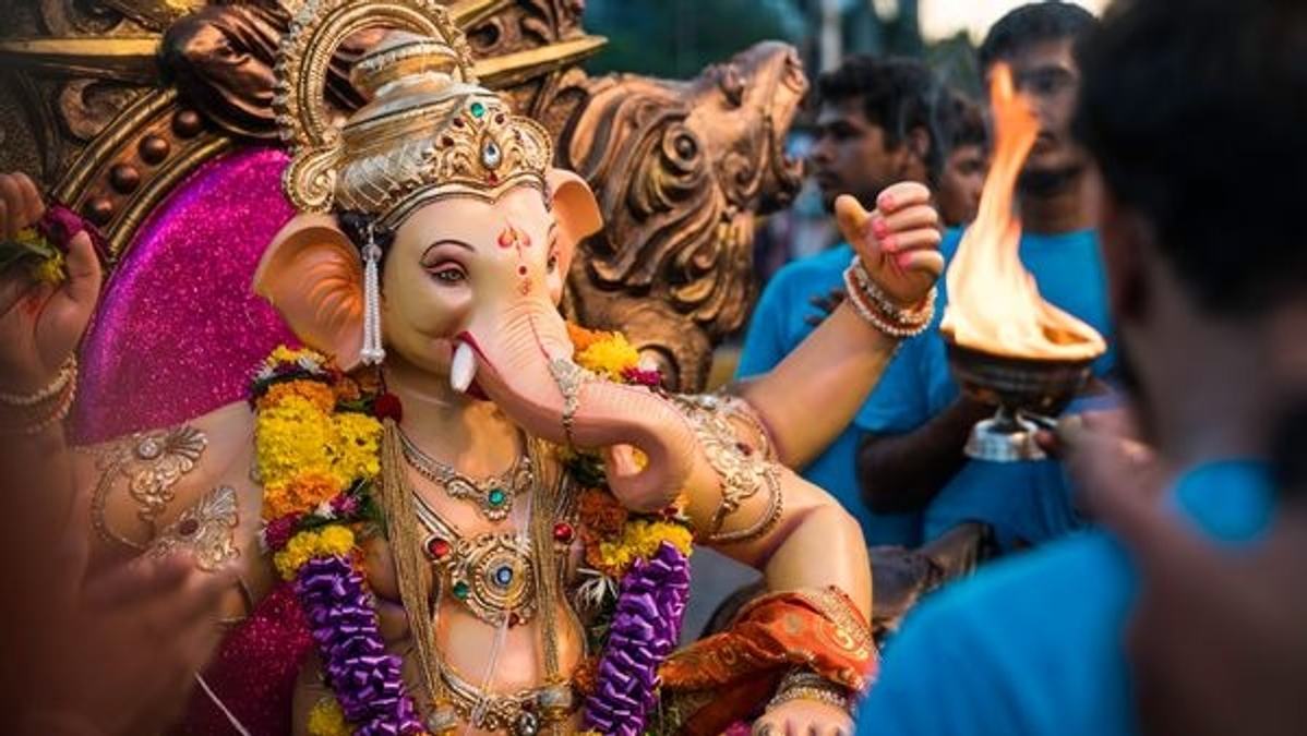  A statue of Lord Ganesha symbolizing Wisdom, Prosperity and God of Beginnings 