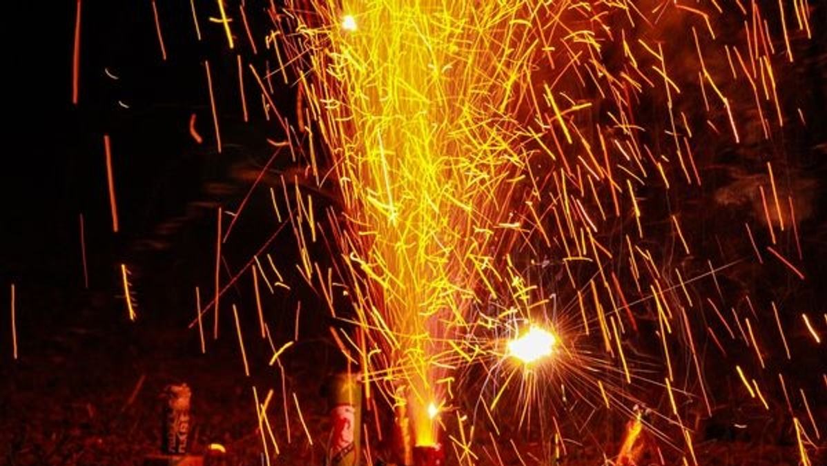 Graphs and charts displaying the financial impact of crackers pollution in India.