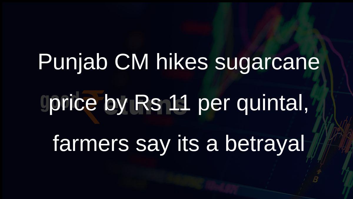 Punjab CM hikes sugarcane price by Rs 11 per quintal, farmers say its a betrayal
