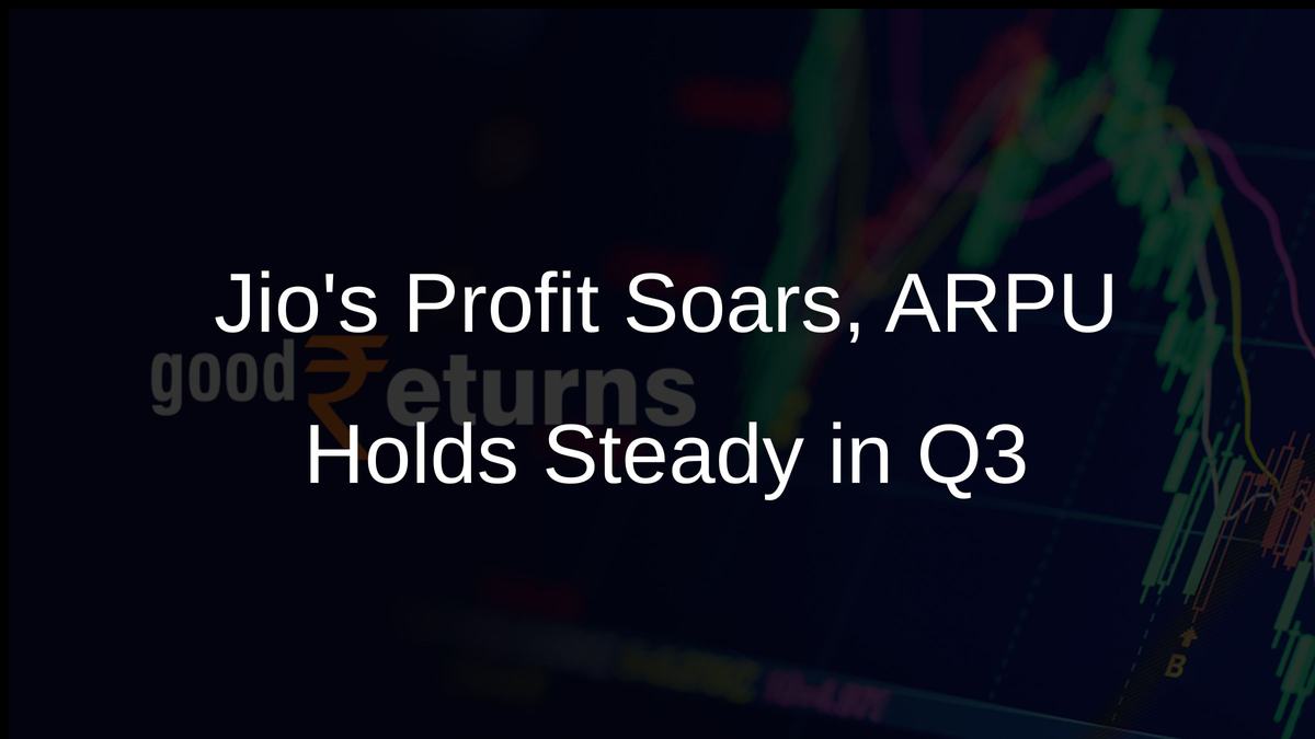 Jios Profit Soars, ARPU Holds Steady in Q3