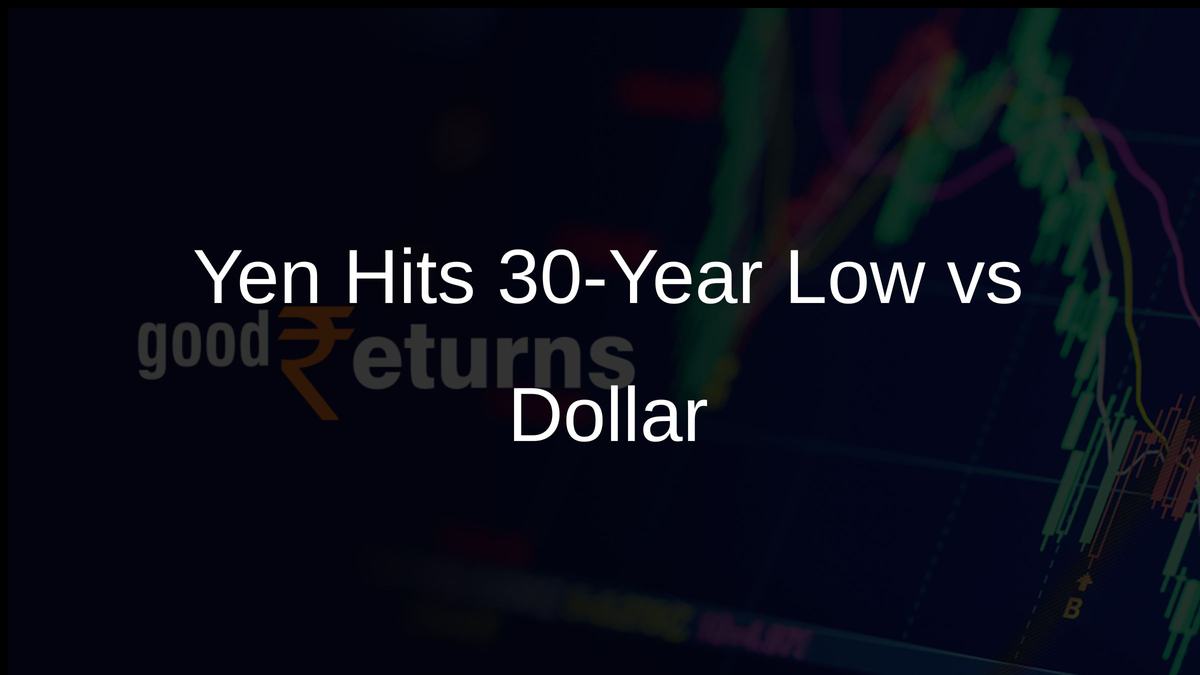 Yen Hits 30-Year Low vs Dollar