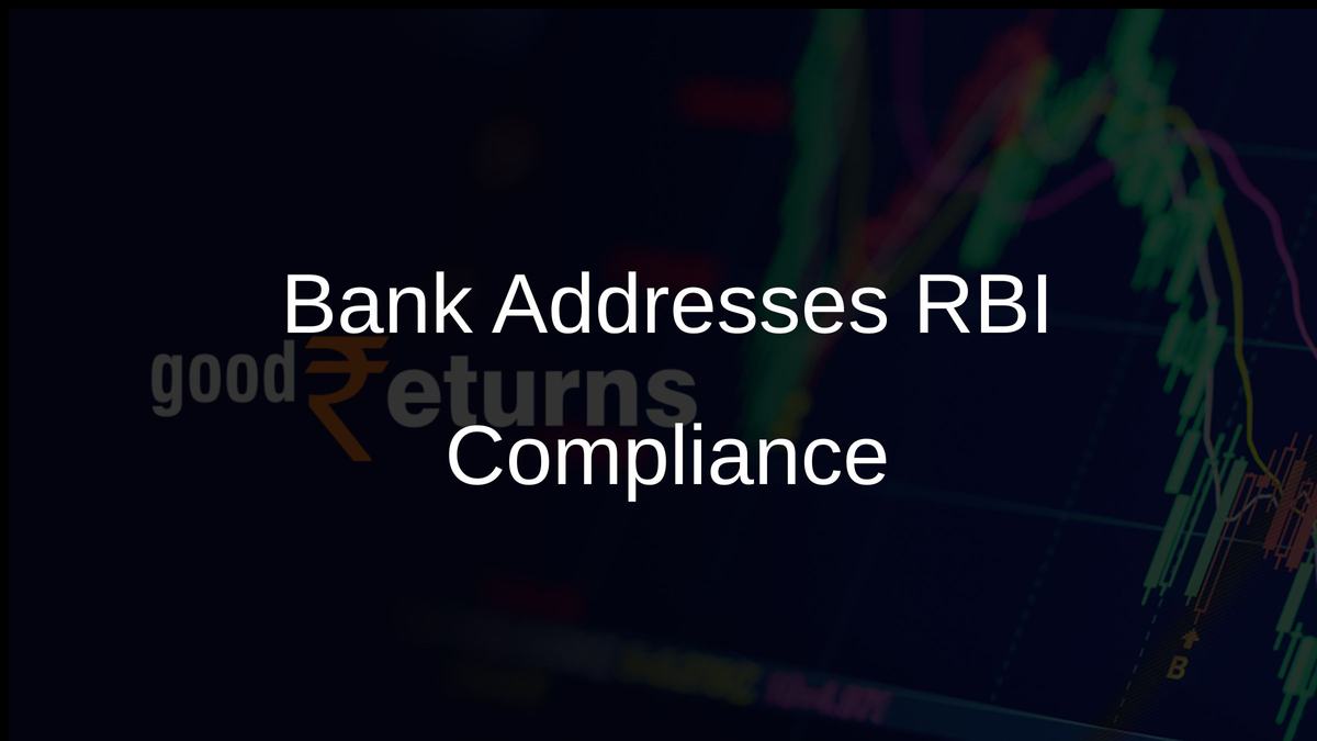 Bank Addresses RBI Compliance