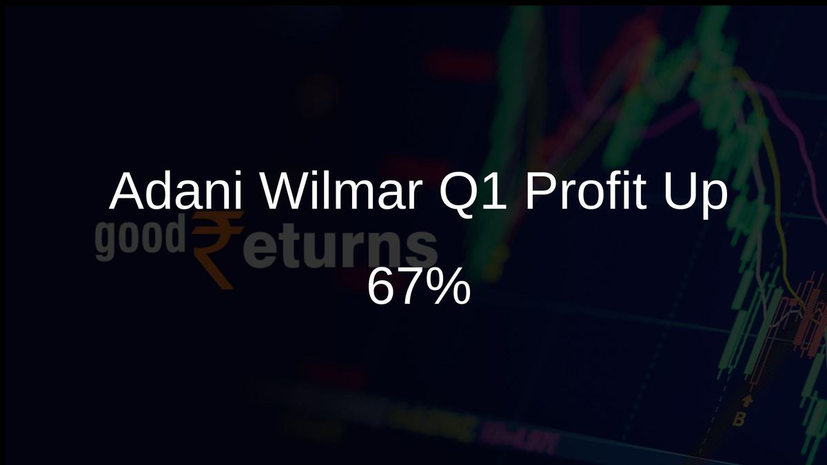 Adani Wilmar Q1 Profit Up 67%