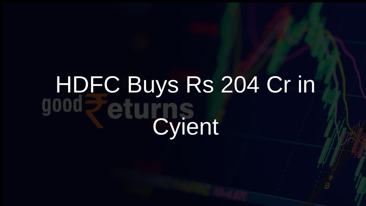 HDFC Buys Rs 204 Cr in Cyient