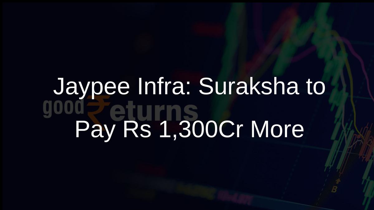 Jaypee Infra: Suraksha to Pay Rs 1,300Cr More