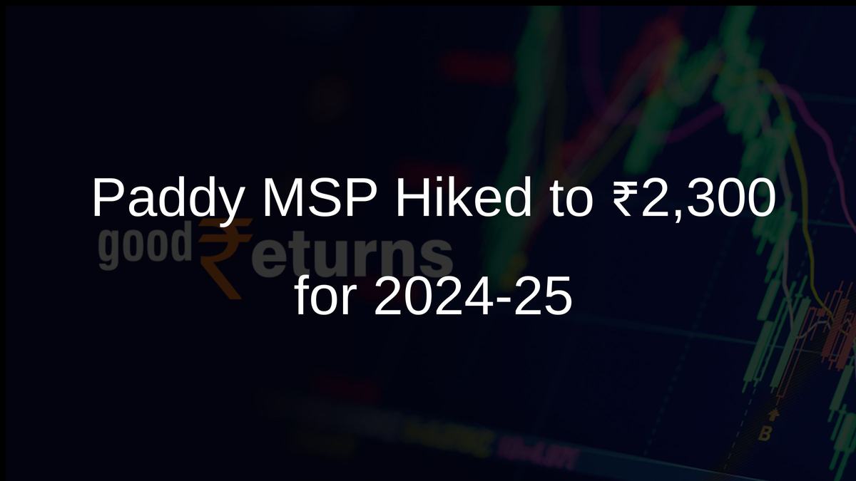 Paddy MSP Hiked to ₹2,300 for 2024-25