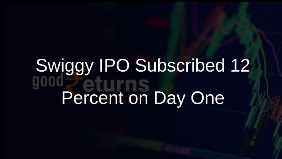 Swiggy IPO Subscribed 12 Percent on Day One