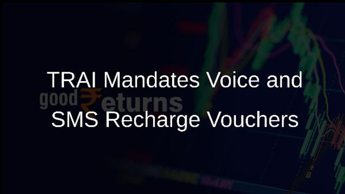 TRAI Mandates Voice and SMS Recharge Vouchers