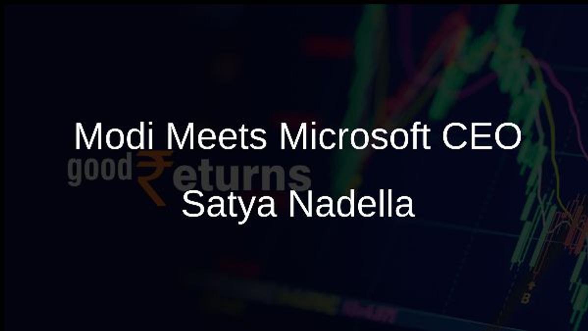Modi Meets Microsoft CEO Satya Nadella