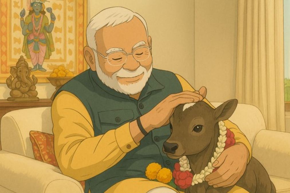 PM Modi Ghibli