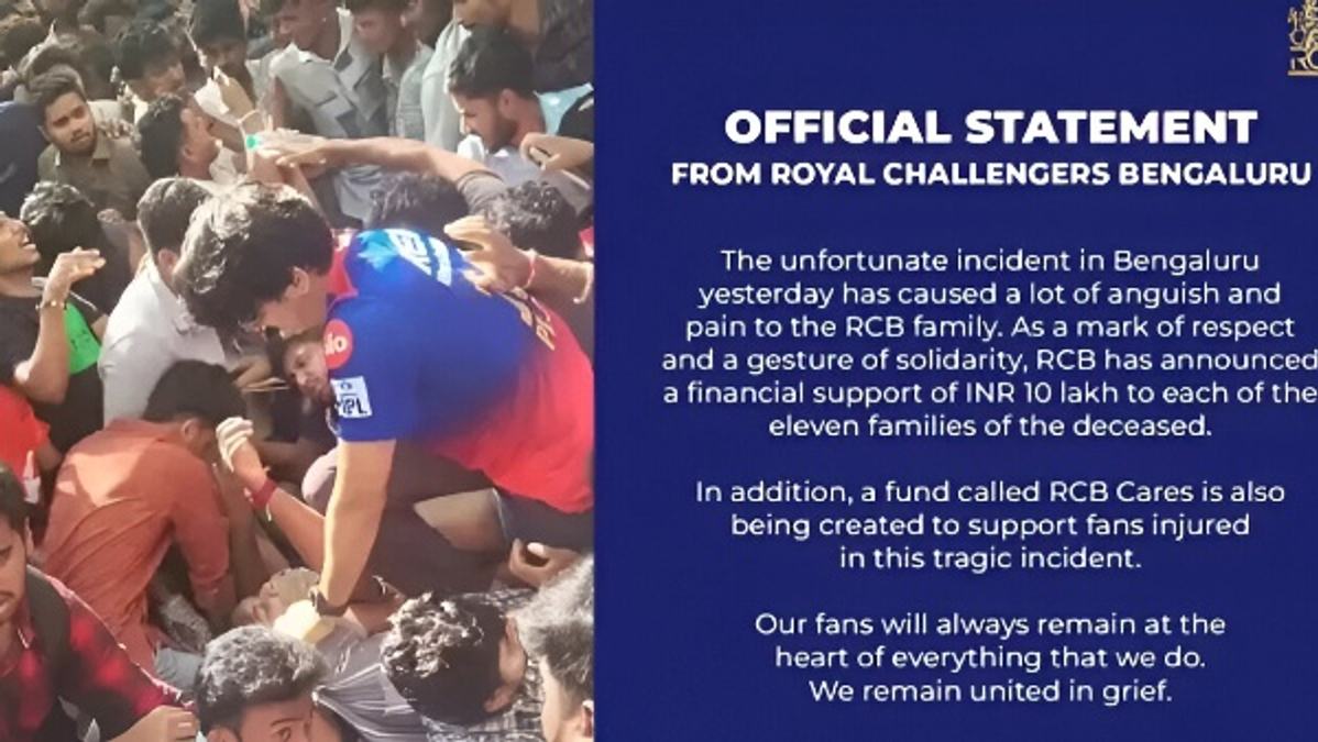 RCB To Provide Rs  10 Lakh Compensation for Bengaluru Stampede Victims  Families  Launches    RCB Cares  Fund