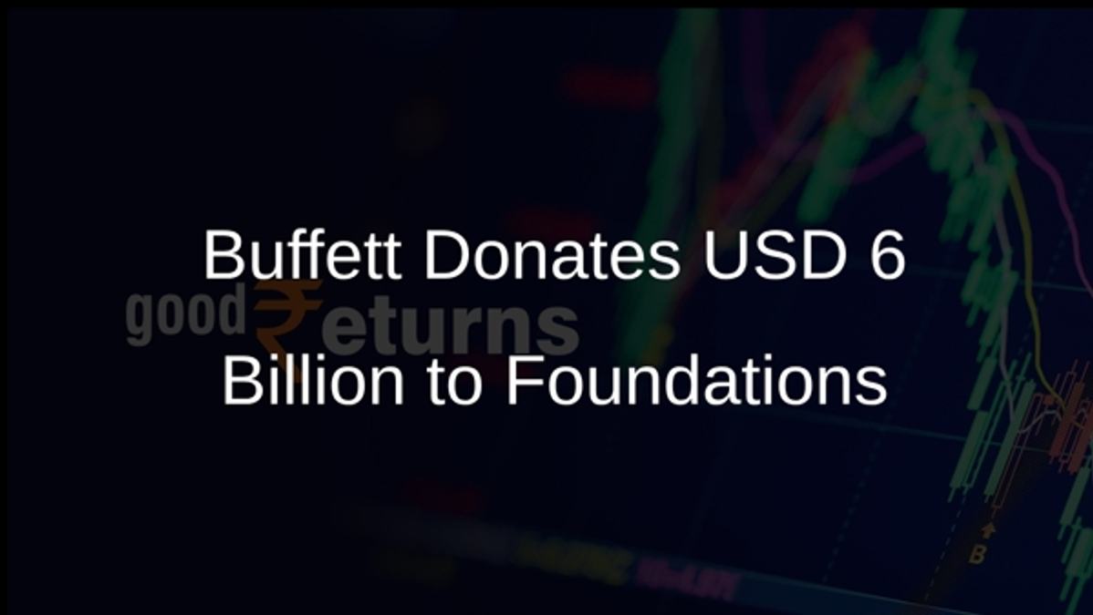 Buffett Donates USD 6 Billion to Foundations