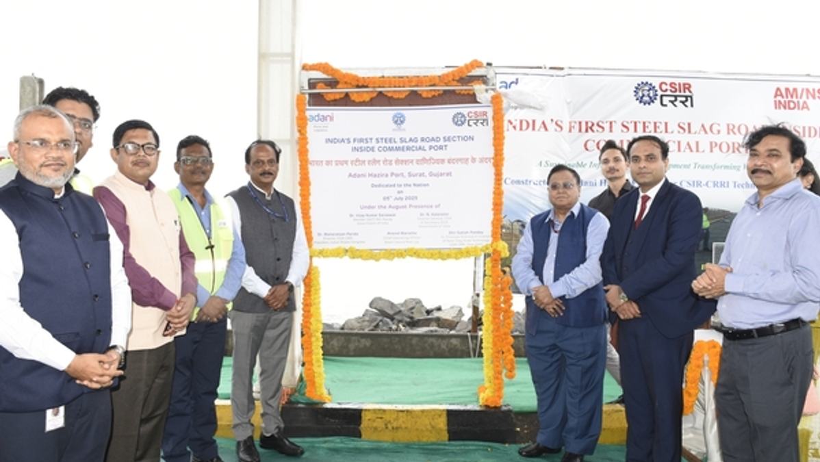 First Steel Slag Road Opens at Hazira Port