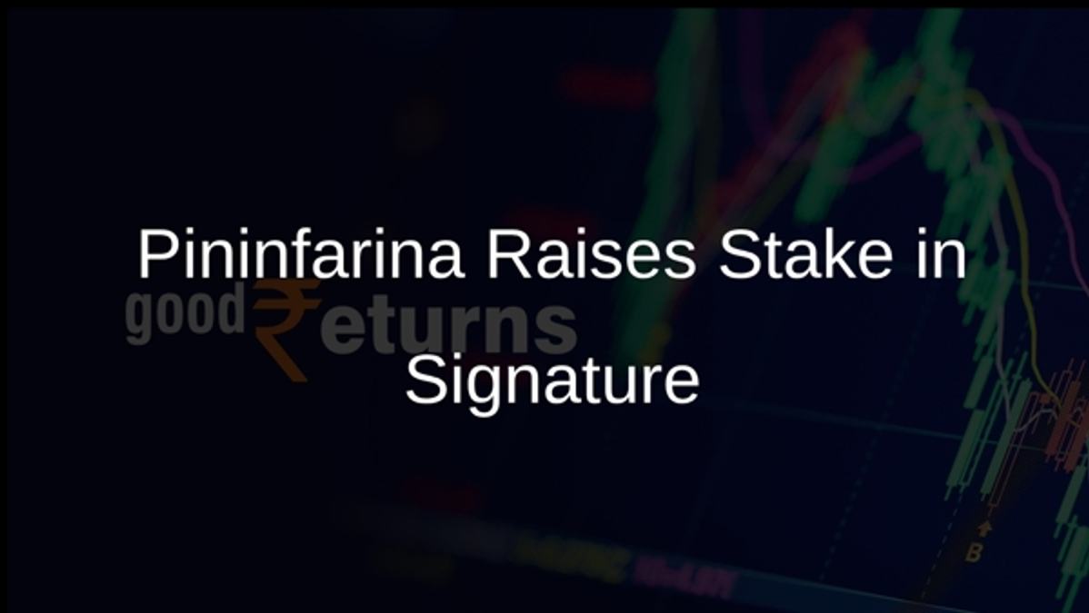 Pininfarina Raises Stake in Signature
