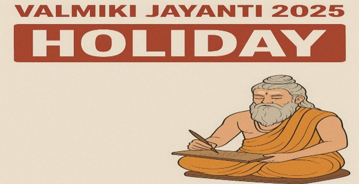 Valmiki Jayanti 2025 Holiday