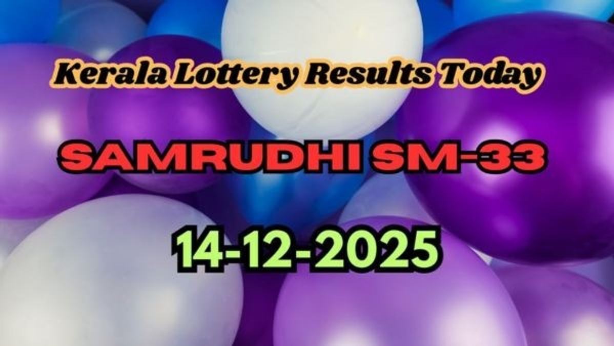 Kerala Lottery Result Today 14-12-2025  Samrudhi SM-33 Winning Numbers Announced  Check NOW