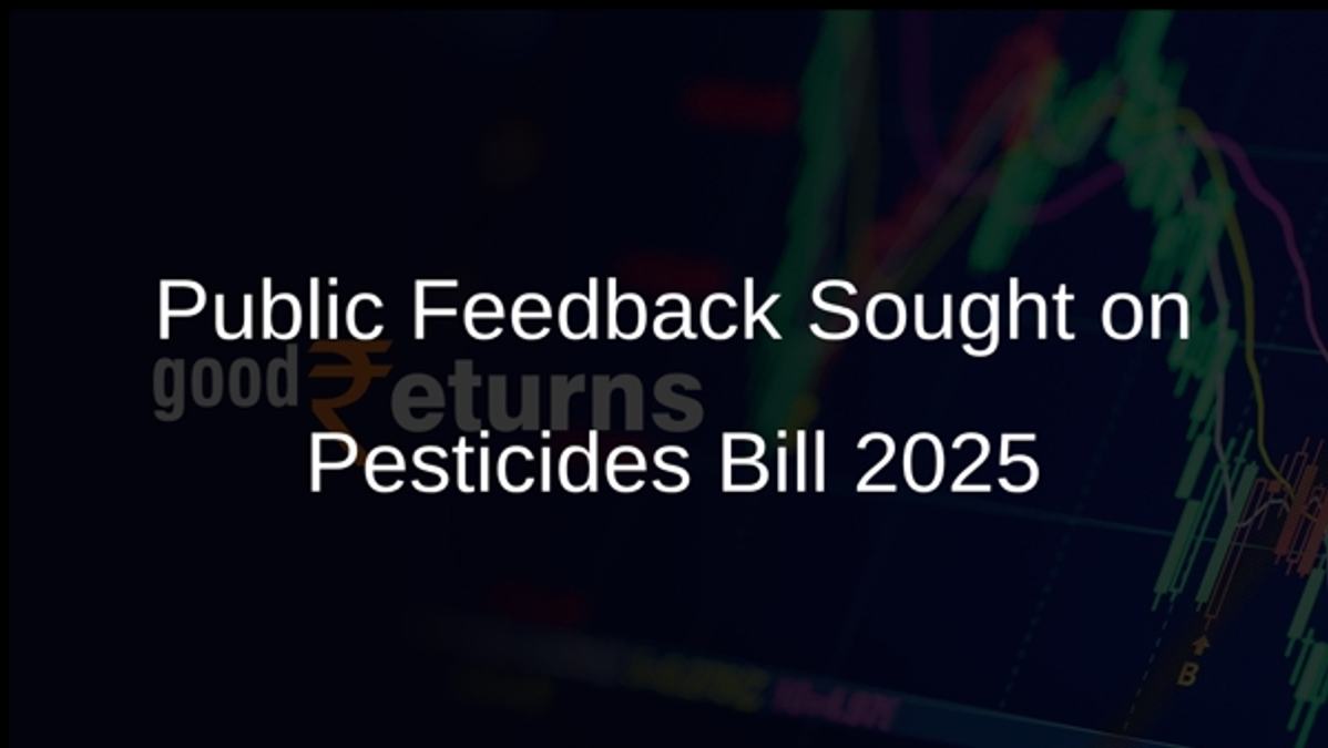Public Feedback Sought on Pesticides Bill 2025