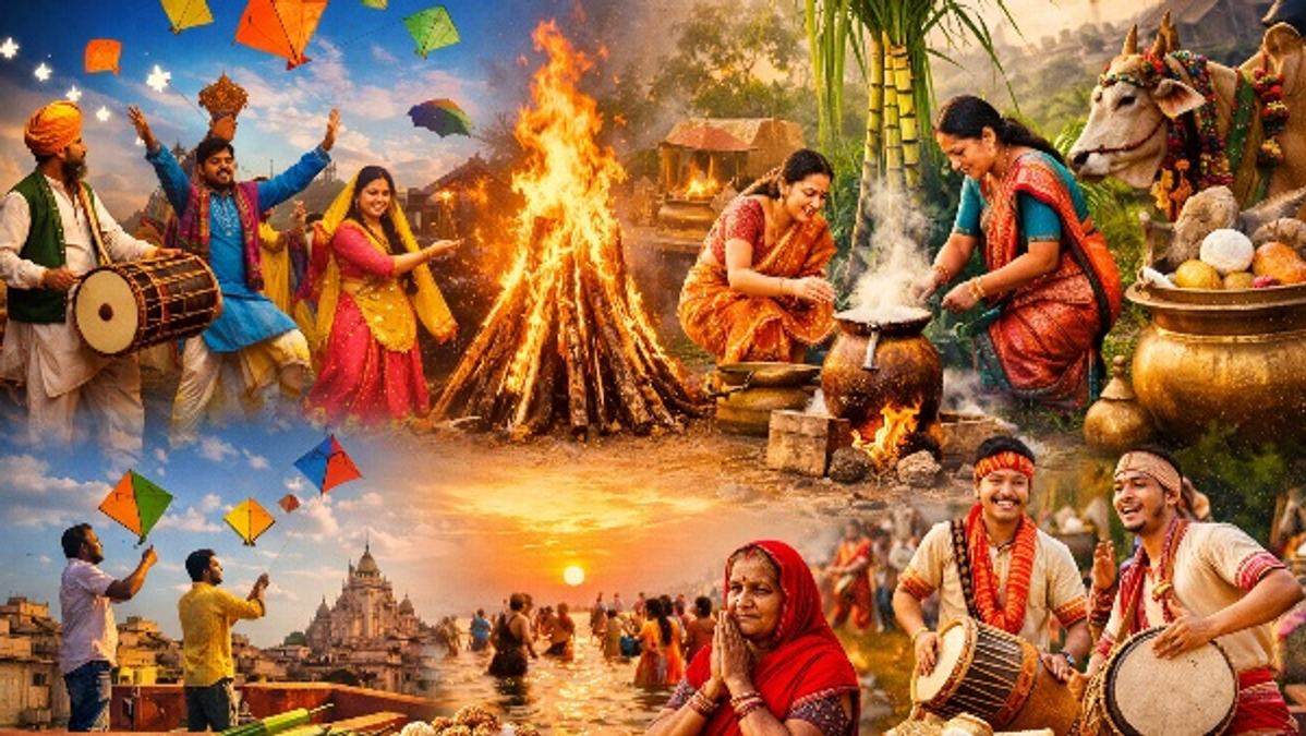 Makar Sankranti 2026  Pongal  Uttarayan  Magh Bihu  amp amp  Lohri  How India Celebrates the Harvest Festival