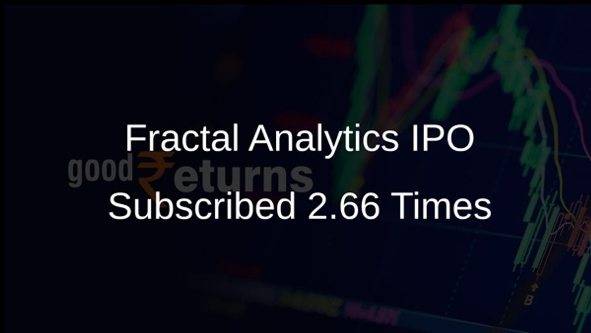Fractal Analytics IPO Subscribed 2.66 Times