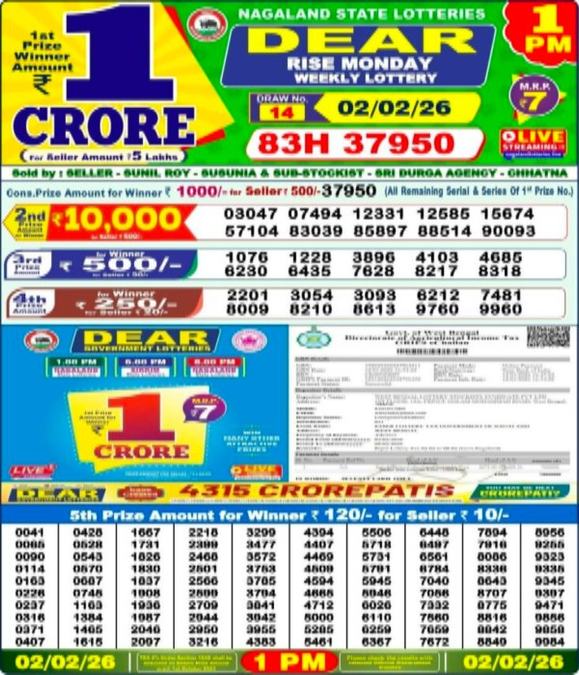 Nagaland State Lottery Result