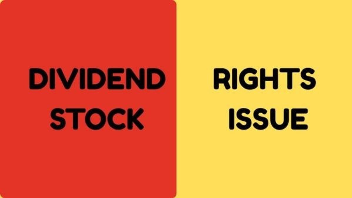 Dividend  Stock Split  amp amp  Rights Issue Stocks in Focus