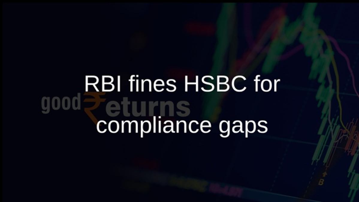RBI fines HSBC for compliance gaps