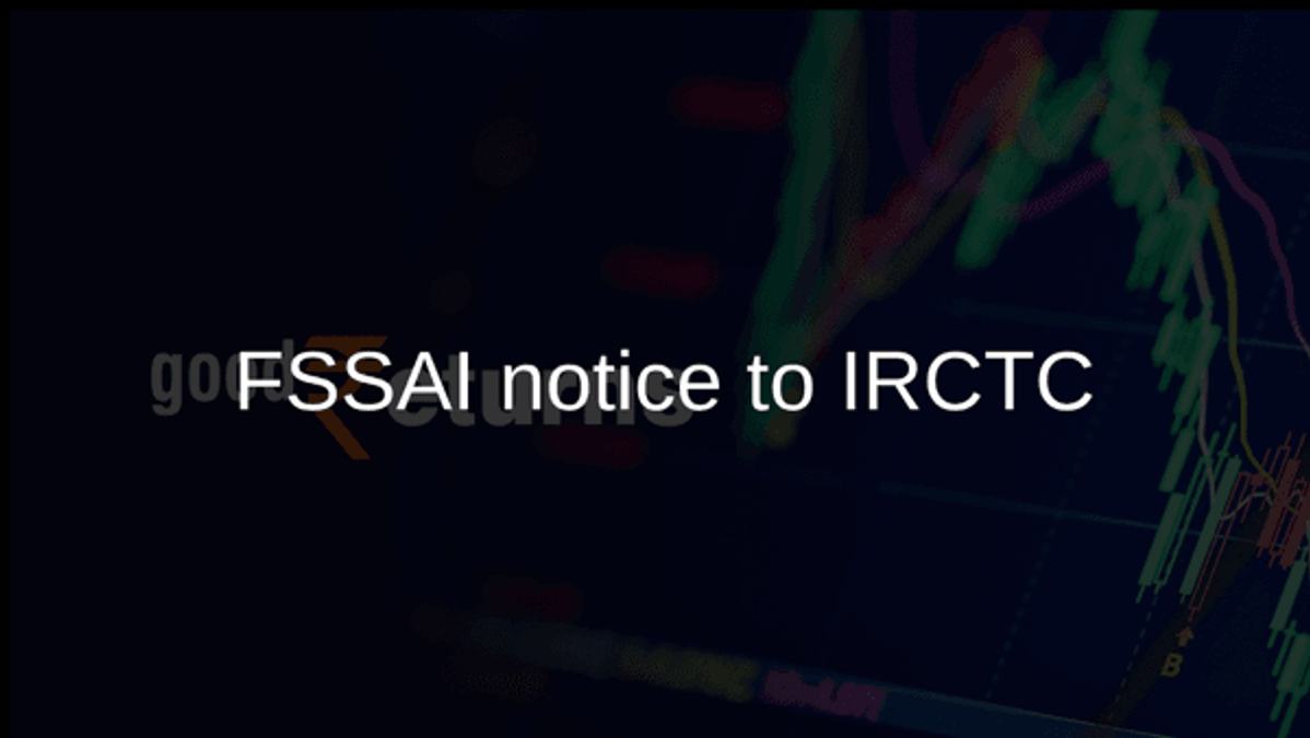 FSSAI notice to IRCTC