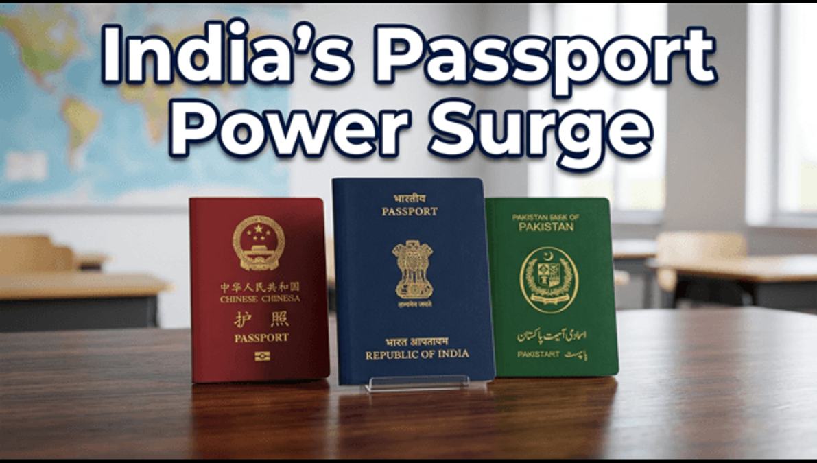 India Passport Ranking 2026: Comparing Global Mobility and Visa-Free Access with China and Pakistan