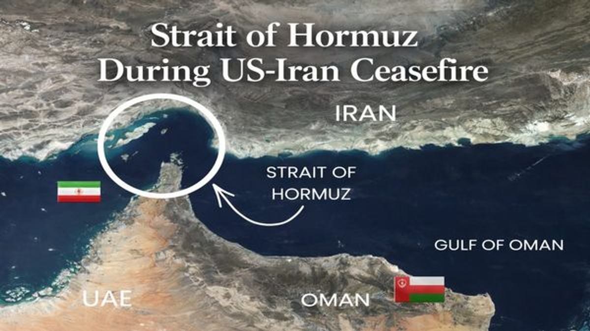 Oil tankers crossing the Strait of Hormuz amid tensions