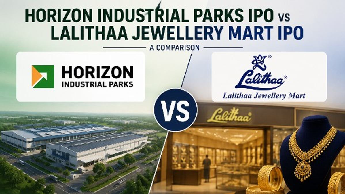 Horizon Industrial Parks IPO vs Lalithaa Jewellery Mart IPO  Day 1 Subscription Status  amp amp  GMP Compared Two big mainboard IPOs opened for subscription today August 17th giving investors a rare side-by-side choice between an industrial real estate play and a South India-focused jewellery retailer   Both the Horizon Industrial Parks IPO and the Lalithaa Jewellery Mart IPO will close on August 19 and are going to list on the BSE and NSE on August 24   Horizon Industrial Parks IPO details The Blackstone-backed Horizon Industrial Parks IPO  is worth Rs 2 600 crore  and entirely a fresh issue of equity shares with no offer-for-sale component   The price band has been fixed at Rs 57 to Rs 60 per share and the investors can get a a lot size of 250 shares minimum retail investment of around Rs 15 000  The company  India s largest industrial and logistics infrastructure developer by total network according to a JLL report  plans to use Rs 2 250 crore of the issue proceeds to repay or prepay debt  Lalithaa Jewellery Mart IPO details The Lalithaa Jewellery Mart IPO is comparatively smaller at Rs 1 700 crore  split between a fresh issue of Rs 1 200 crore and an offer-for-sale worth Rs 500 crore from promoter M Kiran Kumar Jain   The price band is set at Rs 190 to Rs 201 per share  with a lot size of 74 shares  requiring a minimum investment of about Rs 14 874 for the retail investors  Lalithaa is a profitable business with peers such as Titan and Kalyan Jewellers  The company s return on net worth stands above 40   and its revenue and profit after tax both grew strongly YoY in FY26  As per the DRHP  the proceeds from the fresh issue will be used to  fund inventory for 10 new store openings across South India  Horizon Industrial Parks IPO subscription status today As of 1 24 PM on Day 1  the Horizon Industrial Parks IPO subscription stood at just 0 06 times overall  The retail category led with 0 15 times subscription  followed by qualified institutional buyers at 0 05 times  while the non-institutional investor category lagged at only 0 01 times   Lalithaa Jewellery Mart IPO subscription status today The Lalithaa Jewellery Mart IPO fared considerably better on Day 1  with the public issue subscribed 0 34 times overall by 1 24 PM  Retail investors drove the bulk of demand at 0 50 times subscription  and the NII category also showed healthy early traction at 0 38 times  The QIB  ex-anchor  portion was unsubscribed so far  Horizon Industrial Parks IPO GMP vs Lalithaa Jewellery Mart IPO GMP Grey market activity is also favouring Lalithaa Jewellery Mart over Horizon Industrial Parks  As per the data from Investor Gin website  The Lalithaa Jewellery Mart IPO GMP today stands at Rs 34 as of 12 37 PM  up from levels earlier in the week  pointing to an estimated listing price of Rs 235 against the upper price band of Rs 201 with an expected listing gain of nearly 16 92    However   the Horizon Industrial Parks IPO GMP has cooled to Rs 2 5 as of 12 35 PM  The  estimated listing price is Rs 62 5 with an expected gain of about 4 17