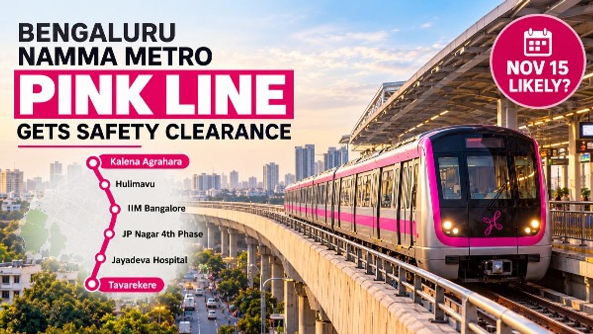 Bengaluru Namma Metro Pink Line Update  7 5-Km Stretch Gets Safety Clearance  Is November 15 Opening Likely
