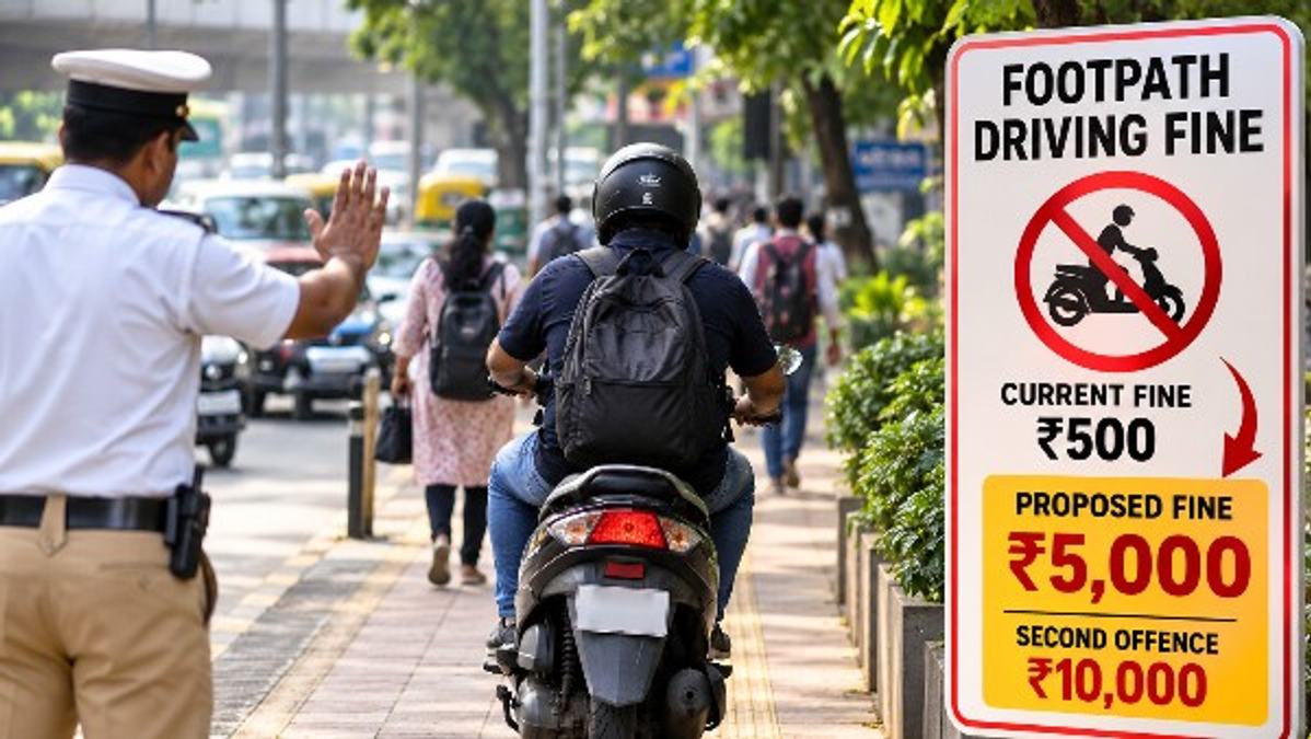 Karnataka Footpath Driving Fine