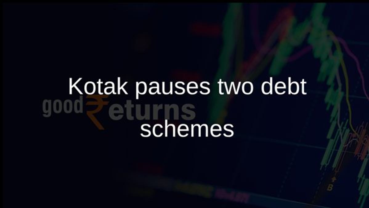Kotak pauses two debt schemes