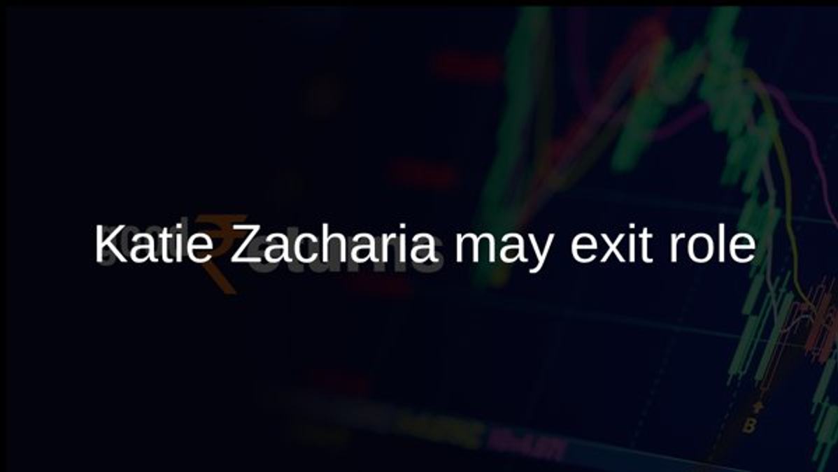 Katie Zacharia may exit role