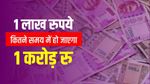 1 लाख रुपये कितने समय में हो जाएगा 1 करोड़ रु, जानिए यहां