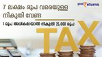 7 ലക്ഷം രൂപ വരെയുള്ള നികുതി വേണ്ട; 1 രൂപ അധികമായാല്‍ നികുതി 25,000 രൂപ!