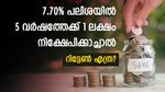നേട്ടം ഇതാ ഇവിടെ; 7.70% പലിശയിൽ 5 വർഷത്തേക്ക് സുരക്ഷിതമായി നിക്ഷേപിക്കാം; എവിടെ കിട്ടും ഈ നിക്ഷേപം