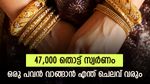 47,000 തൊട്ട് സ്വര്‍ണ വില; ഇന്നും മൂന്നക്ക വർധനവ്; വിവാഹ സീസണിൽ കീശ ചോർത്തി സ്വർണം