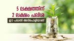 2 ലക്ഷം പലിശയിലൂടെ കിട്ടും, പിന്നെ എന്തിനാണ് സ്ഥിര നിക്ഷേപം, പണം ഇവിടെ നിക്ഷേപിക്കൂ...