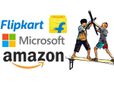 'பிளிப்கார்ட்' நிறுவனத்துடன் கூட்டணி.. மறைமுகமாக அமேசானுடன் போட்டி போடும் 'மைக்ரோசாப்ட்'..!