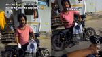 பெட்ரோல் இல்லாமல் நின்ற பைக்!! சாமர்த்தியமாக யோசித்த பைக் ஓனர்! அப்புறம் நடந்தது தான் டிவிஸ்ட்..