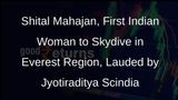 Jyotiraditya Scindia Lauds Padma Shri Awardee Shital Mahajan for Her Skydiving Achievements